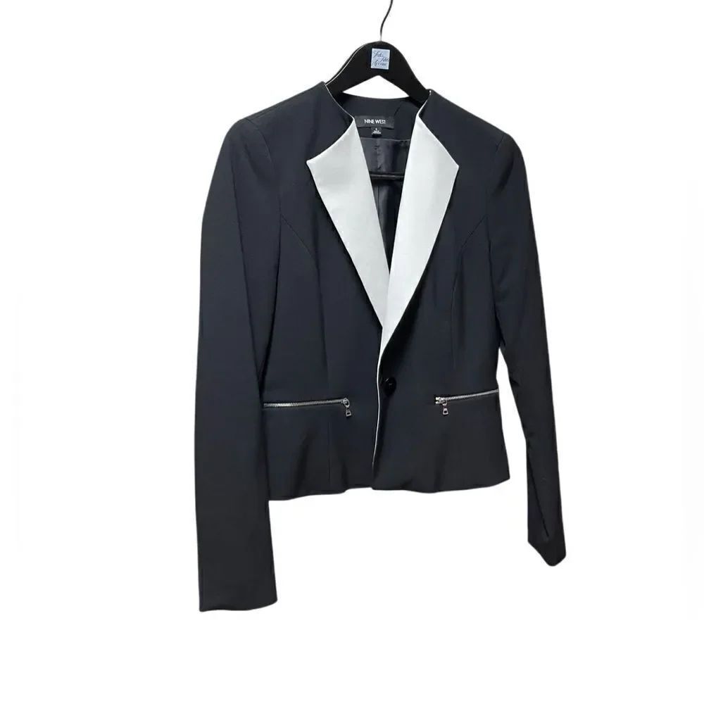🌟Nine West🌟Black White Blazer